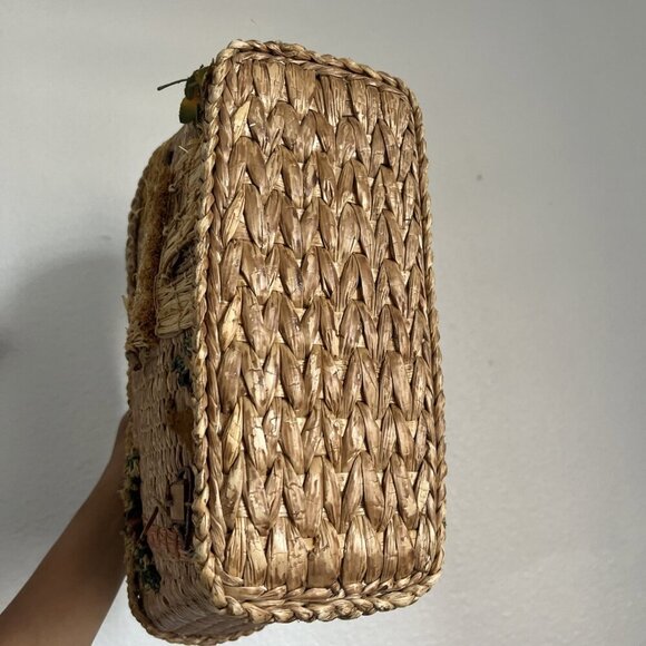 St John’s Bay PURSE HANDMADE WOVEN HAND-BAG FAIR ISLE ART PICTURE ZIP POCKT - Picture 6 of 15